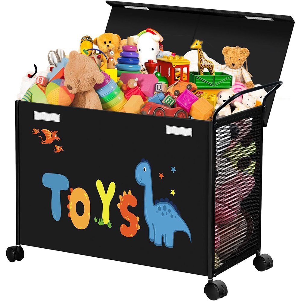 Large Toy Box with Wheels Metal Rack - Great Shine Home Storage ...