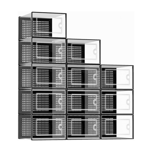 plastic shoe boxes with lids bulk