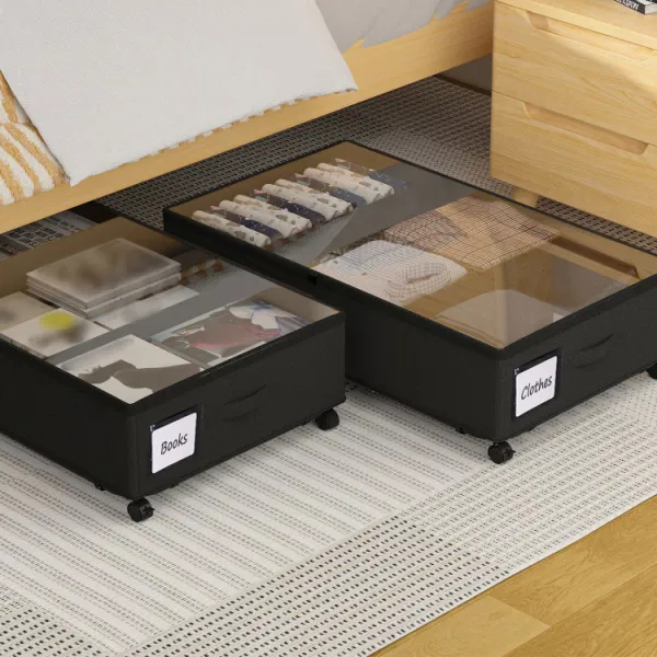 Rolling Storage Bins Under Bed