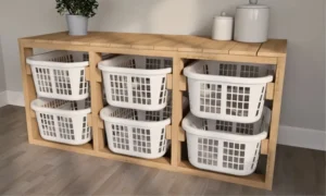 how to build laundry basket holder