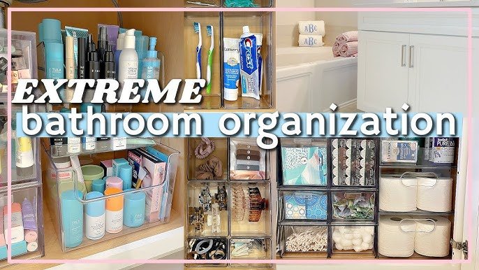 how to organize bathroom toiletries