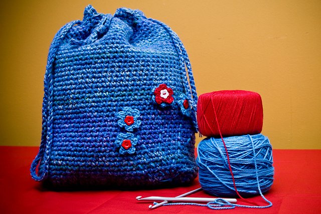 crochet project bag