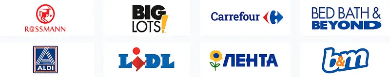 Partner logos of global e-commerce platforms and retail brands working with Great Shine
