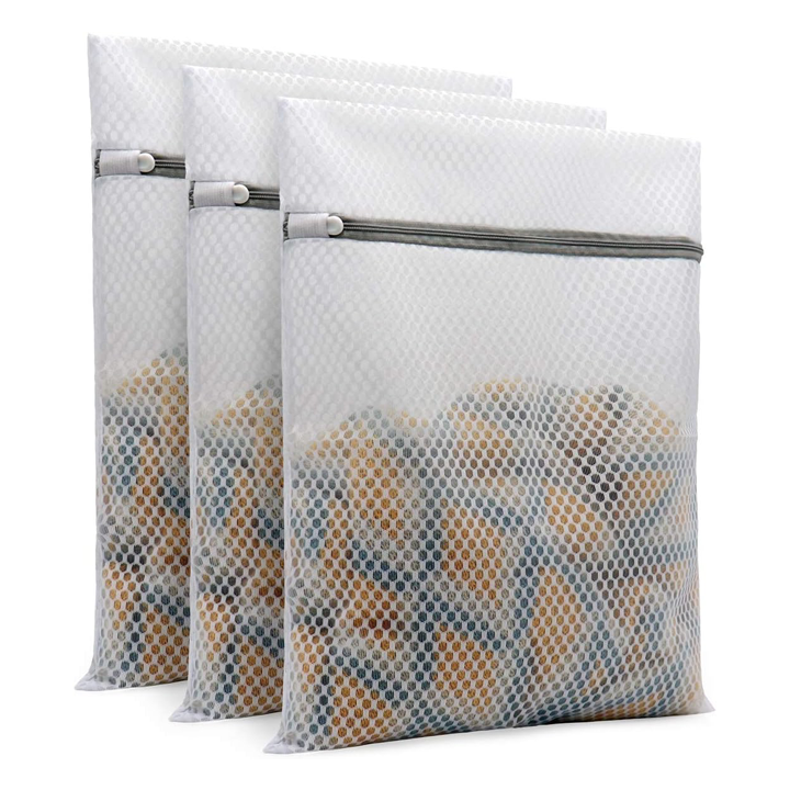 mesh laundry bag with zipper - custom logo available
