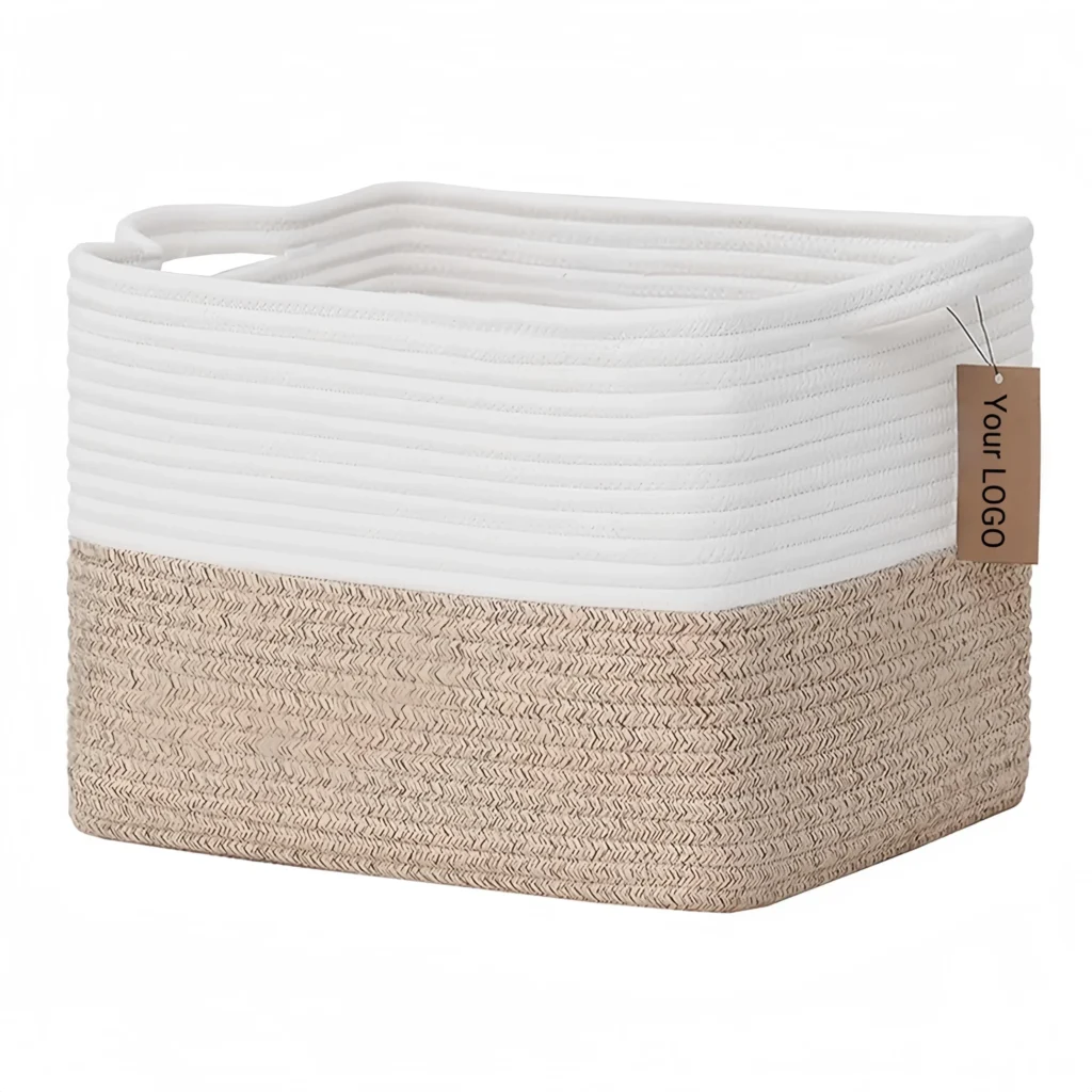 Eco-friendly woven laundry basket for hotels and retail