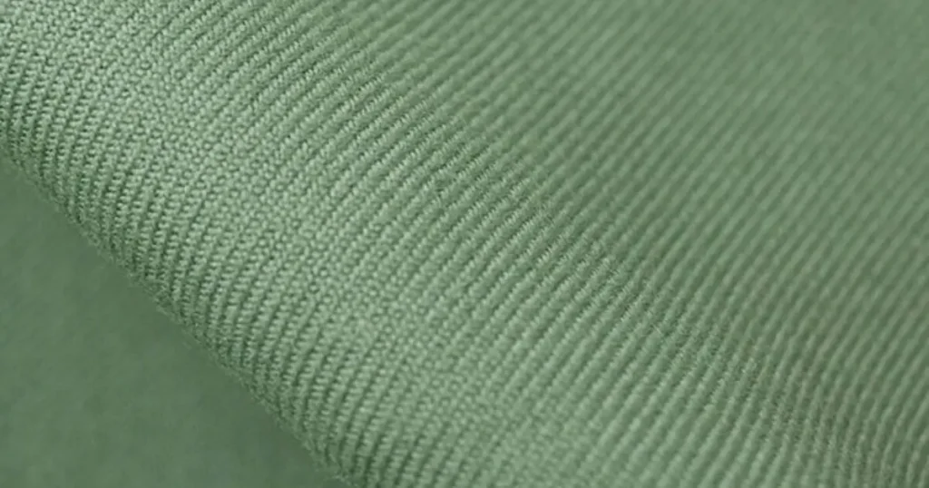 Close-up texture of twill fabric showing diagonal weave pattern