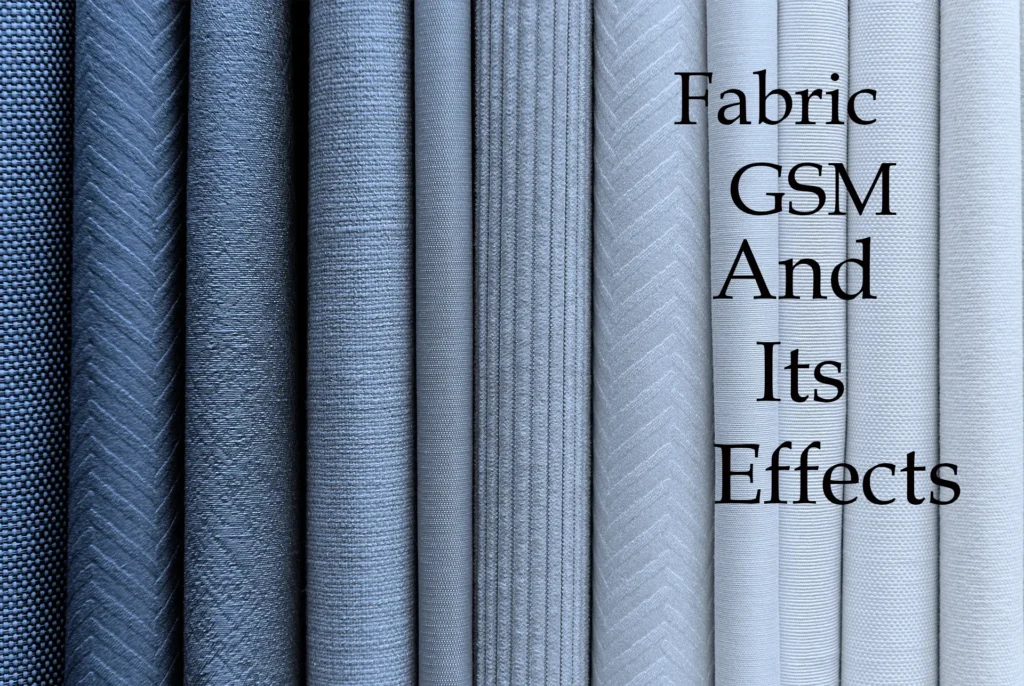 Stack of fabrics arranged from low GSM lightweight to high GSM