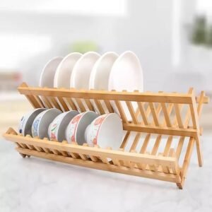 Collapsible dish drying racks displayed in different designs
