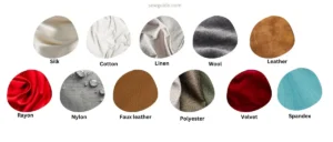 Different fabric types that resist pilling including cotton, linen, silk, and polyester